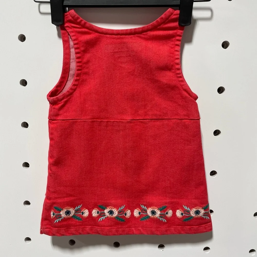 Genuine Kids Oshkosh Girls Embroidered Flower Casual Button Classiccore Dress M